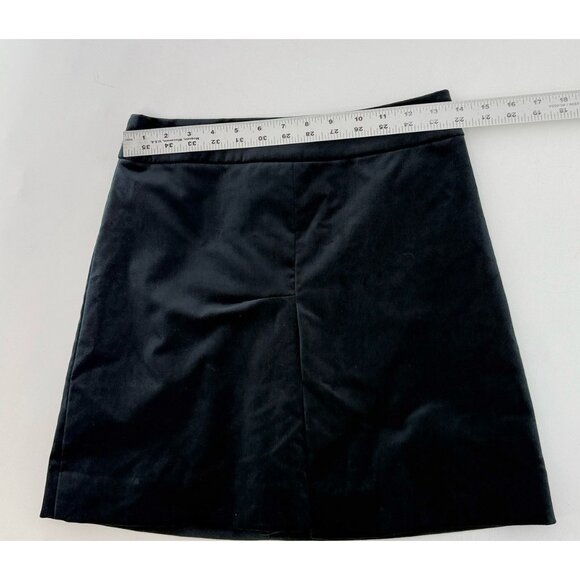 J.Crew Black Velvet Mini Skirt Size 2 Lined Front Pleat Preppy Event Classic - Picture 11 of 11